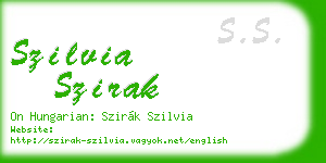 szilvia szirak business card